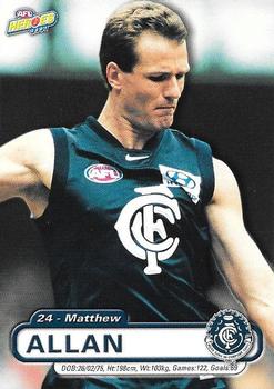 2001 ESP AFL Heroes #27 Matthew Allan Front